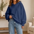 thumbnail image 3 of cocolona Oversized Hoodies for Women Long Sleeve Pullover Solid Color Sweatshirts Casual Hooded Fall Trendy Outfits, 3 of 7