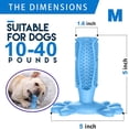 thumbnail image 2 of Juguete para masticar perros para limpieza de dientes de perros, cepillo de dientes de goma natural para perros con cuidado dental, juguetes seguros para la dentición de perros pequeños y medianos Adepaton WMZL-915-1, 2 of 7