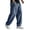 Dark Blue, variant on Vacation Baggy Trousers Jacquard Woven Texture Casual Pants Embroidered Pattern Lightweight Breathable Summer Beach White 3XL