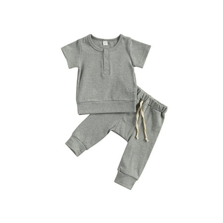 

Xsylife Baby Pajamas Top with Pants Set 2Pcs Outfit Cotton Clothing Set for Infant Baby Boys Girls