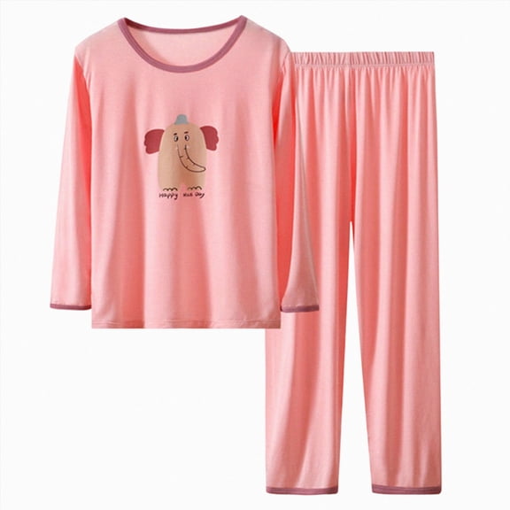 felwors Toddlers and Little Girls Boys Snug-Fit Pajama Sleepwear Sets Kids Long Sleeve Pjs (Red,9-10 Years)