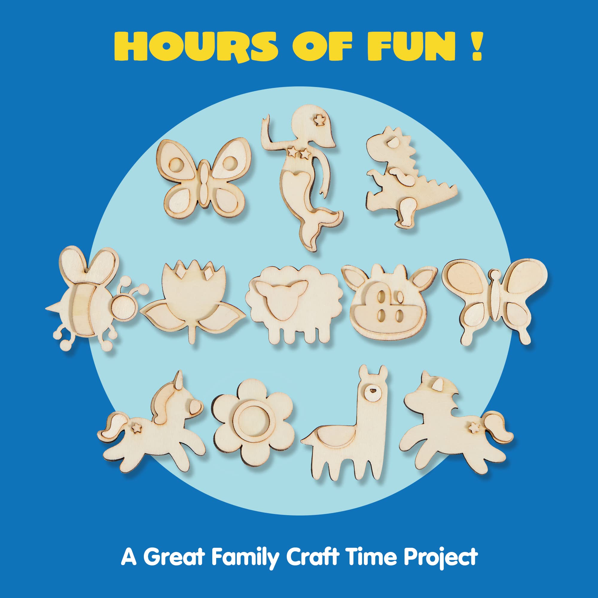 Joyfy 12-Piece Wood Magnet Painting Kit photo 5