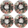 thumbnail image 2 of Shower Caps,Pioneer Flower Floral Print Pattern Waterproof Shower Cap for Women 4 Pieces,Double Reusable Hair Cover for Shower PEVA Elastic Stretch Hem, 2 of 7