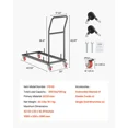 thumbnail image 2 of Folding Chair Rack Cart for 25 Chairs of 300 LBS L-shape Horizontal, 2 of 10