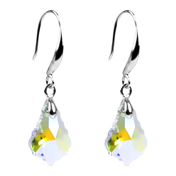 Pendientes para mujer, regalos para mujer, moda S, pendientes sencillos de gota de agua de cristal, pendientes de moda de hoja barroca de color, joyería, el pendiente