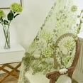 thumbnail image 4 of Leaves Sheer Curtain Tulle Window Voile Drape Valance 1 Panel Fabric,Drapes for Bathroom & Bedroom & Living Room Curtains(100x200cm,Green), 4 of 5