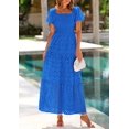 thumbnail image 3 of Vestido PRETTYGARDEN 2025 Maxi Cuello Cuadrado con Mangas Abullonadas Azul XL, 3 of 8