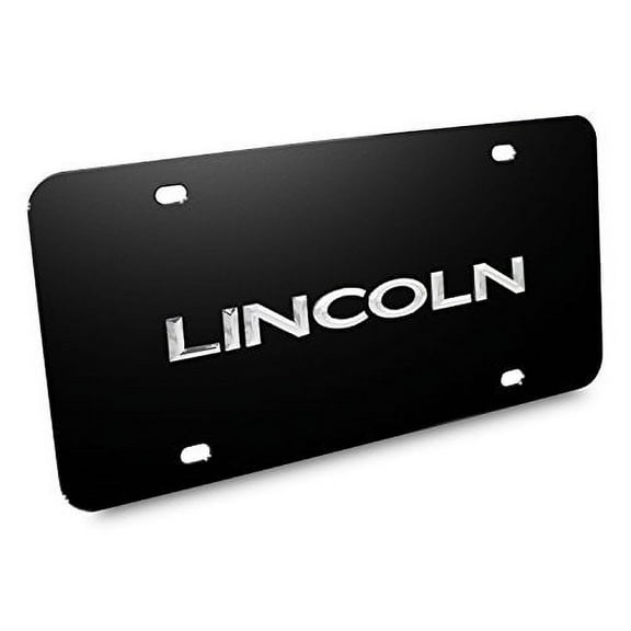 Lincoln 3D Nameplate Black Stainless Steel License Plate