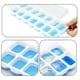 thumbnail image 3 of Bandeja para cubitos de hielo con tapa y recipiente, paquete de 4 bandejas de cubitos de hielo de plástico de silicona para congelador con hielera, bandeja de hielo apilable con kits de cubos de, 3 of 5
