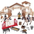 thumbnail image 1 of Playset Horse Stable Goldge con 3 caballos, valla y accesorios, 1 of 7