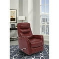 thumbnail image 4 of Pemberly Row Transitional Leather Manual Swivel Glider Recliner in Red, 4 of 6