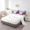 thumbnail image 5 of Manfei Kawaii Salamander Bedding Comforter Set 7 Pieces for Preppy Child,Cartoon Animal Full Bedding Set Lightweight,Pink Blue Fitted Sheet Flat Sheet,Microfiber Bedroom Decor,Reversible, 5 of 8