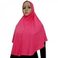 thumbnail image 2 of Colorful Muslim Crystal Hemp Cloth Hijab Amira Headscarf Slip On-Islamic Scarf, 2 of 6
