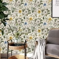 thumbnail image 5 of VEELIKE 17.7"×118.1" Floral Peel and Stick Wallpaper Vintage Peony Daisy Floral Wallpaper Self Adhesive Removable Floral Contact Paper Decorative Vinyl for Bedroom Walls Cabinets Shelves Nursery, 5 of 8