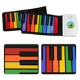 thumbnail image 3 of tredstone Piano à Rouler Électrique Numérique Clavier à Rouler Piano Cadeaux Arc-en-Ciel, 3 of 9