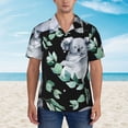 thumbnail image 2 of Pofeuu Cartoon Koala Bear Print Hawaiian Shirt for Men Sleeves Casual Button Down Summer Beach Dress Shirts T-Shirts,Small, 2 of 7