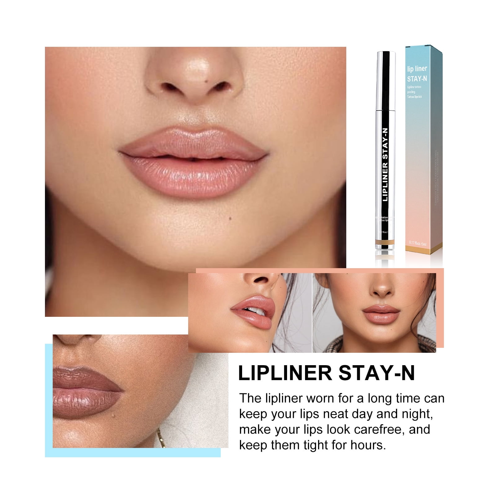 Alvantor Peel Off Lip Liner, Light Brown 0.17oz