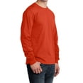 thumbnail image 5 of Mafoose Mens Long Sleeve Core Cotton T-Shirts Orange 4XL, 5 of 5