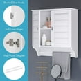 thumbnail image 5 of RiverRidge Brookfield 2-Door Bathroom Medicine Cabinet Wall Storage with Towel Bar - White, 5 of 9