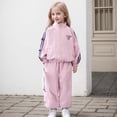 thumbnail image 2 of WEAIXIMIUNG Cute Outfits for Teen Girls for School Toddler Kids Baby Boy Girl Clothes Unisex Solid Sweatsuit Long Sleeve Warm Hooded Pullover Tops Pants Set Outfits, 2 of 3
