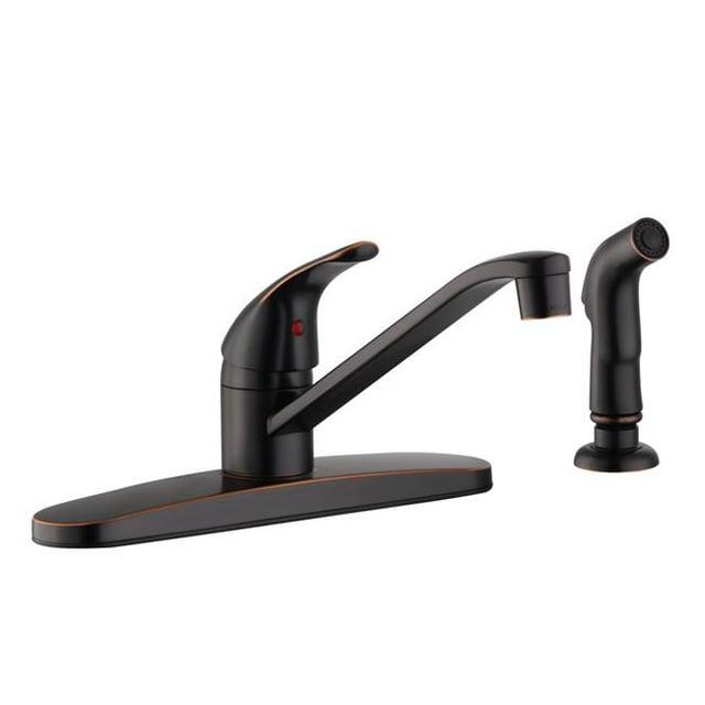 DesignHouse 584003 Middleton Single Handle Standard Kitchen Faucet with Side Spray, Oil Rubbed Bronze