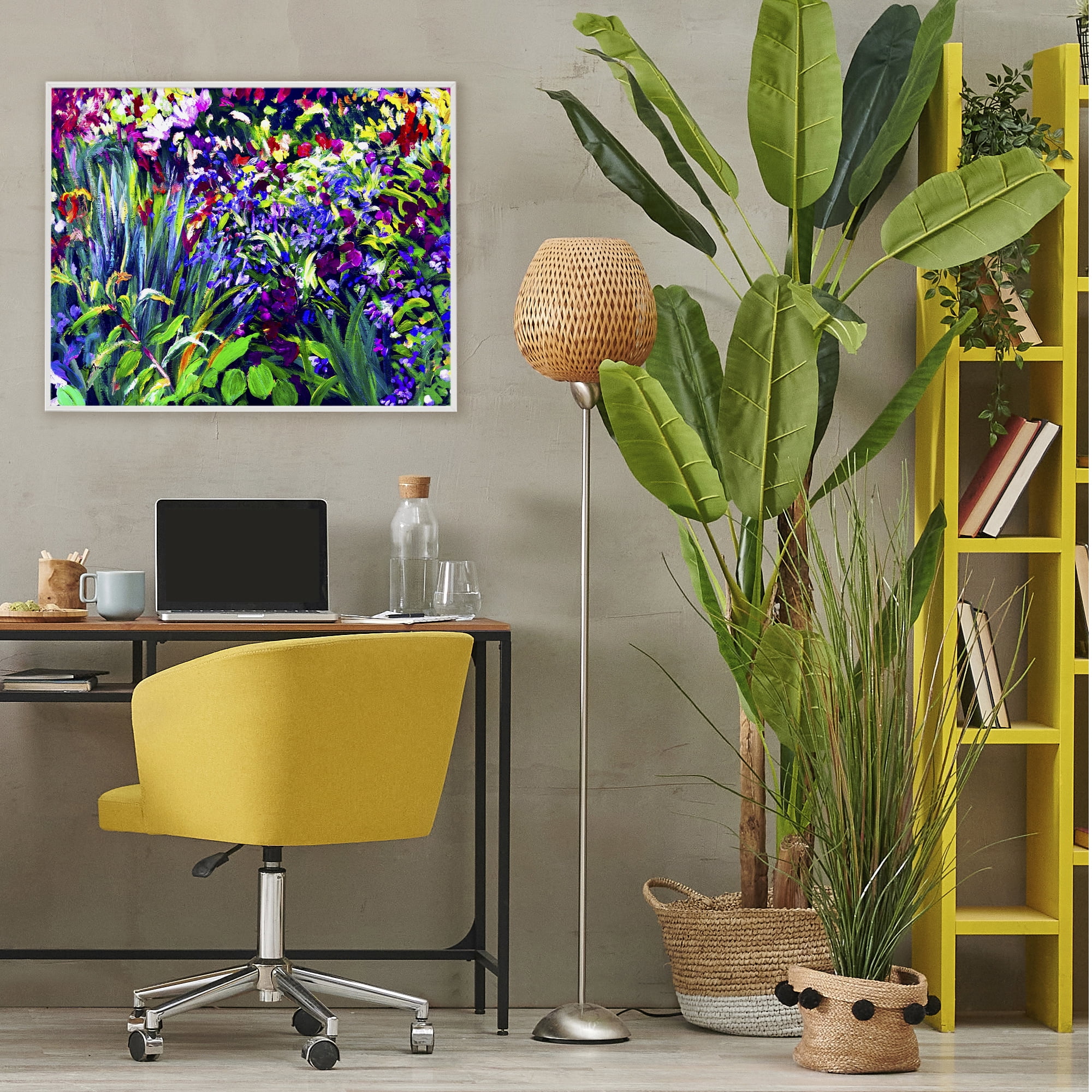 Stupell Industries Vibrant Confetti Garden White Framed Giclee Art, design by Lee Ann Zirbes
