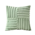 thumbnail image 2 of Housse de Coussin à Rayures Unies Assemblée, Polyester Doux, Housse de Coussin Rectangulaire, Déco Maison, Vert Pâle, JKODE, 2 of 6