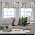 thumbnail image 3 of LALILO Kitchen Curtain Valance Natural Grey Washed Rod Pocket Window Curtain 52"x 18" Set of 2, 3 of 6