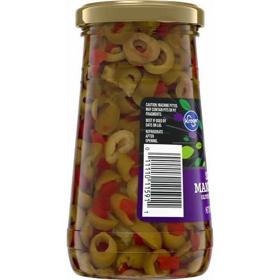 Kroger Sliced Manzanilla Olives with Pimiento 5.75 oz - Pack of 1