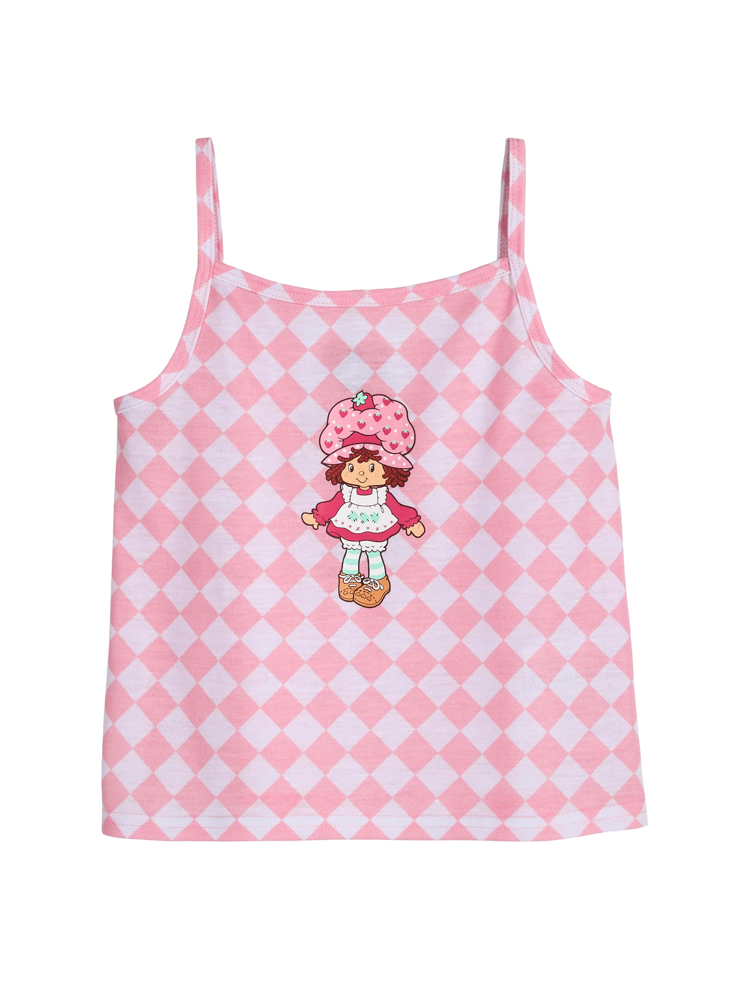 Strawberry Shortcake Girls Tank Sleep Top and Shorts Pajama Set, 2-Piece, Sizes 4-12