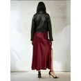 thumbnail image 5 of Maxi Satin Skirt with Side Slit, 5 of 5