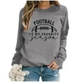 thumbnail image 4 of WEAIXIMIUNG Ensemble de Chandails en Molleton Courts Manches Longues Col Rond pour Femmes Imprimé Graphique Football Sans Capuche, 4 of 4