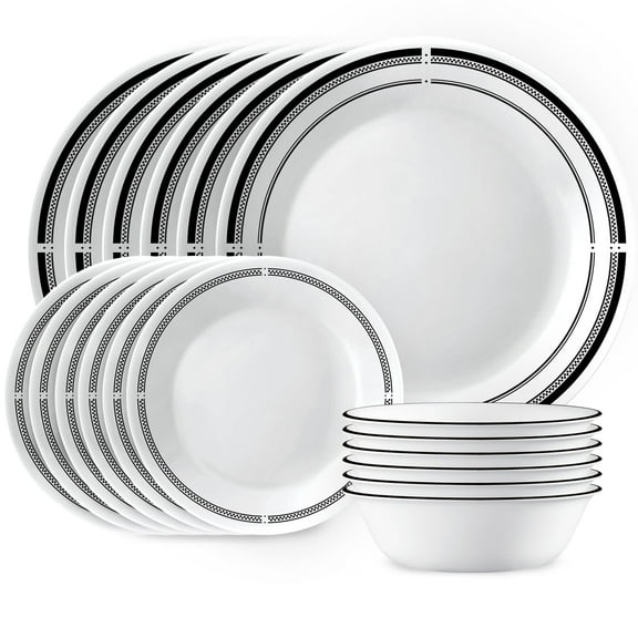Corelle Brasserie 18-Piece Glass Dinnerware Set (Service for 6)