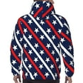 thumbnail image 7 of Fotbe Men's Hoodie with Patriotic Star Pattern - Kangaroo Pocket Pullover Hooded Sweatshirt, Perfect for Daily Wear, Travel, and Home-XX-Large, 7 of 7