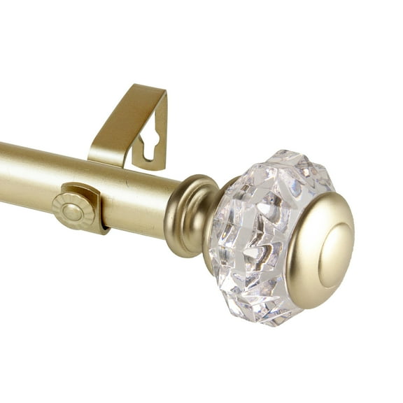 Domovina Lizbeth 1-inch Single Curtian Rod-Color:Gold,Size:160-240"