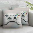 thumbnail image 3 of Nawypu Throw Pillow Cover Gamer Video Games Controller White Joystick Modern Game Pad Funny Design Decor Lumbar Pillow Case Cushion for Sofa Couch Bed Standard Queen, 3 of 5