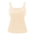 thumbnail image 4 of Tank With Built In Bras Lace Spaghetti Strap Camisole Casual Padded Sleeveless Ribbed Shirt for Leisure, 4 of 8