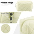 thumbnail image 4 of Unique Bargains 1 Pcs Travel Makeup Bag Makeup Brush Holder Makeup Organizer Bag Cosmetics Storage Bag White Cloth, 4 of 7