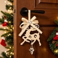 thumbnail image 4 of Dalxymotic Christmas Metal Hanging Ornament, Golden Hanging Decor with Bow, Xmas Tree Decoration, Hollow Metal Ornament, Christmas Ornament Decoration for Home, Tree, Mantel, 4 of 7