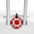 thumbnail image 3 of Christmas Snowflakes 2Pcs PU Leather Round Luggage Tags with Privacy Cover and Name ID Tag for Suitcase, Handbags, Backpacks, School Bags, 3 of 6