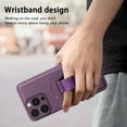 thumbnail image 2 of Designed for iPhone 12 Pro Max Case Magnetic, [Support Wireless Charging] Rugged Cover with Wristband Anti-Drop Finger Strap Heavy Duty Shockproof Phone Case for iPhone 12 Pro Max, Purple, 2 of 9