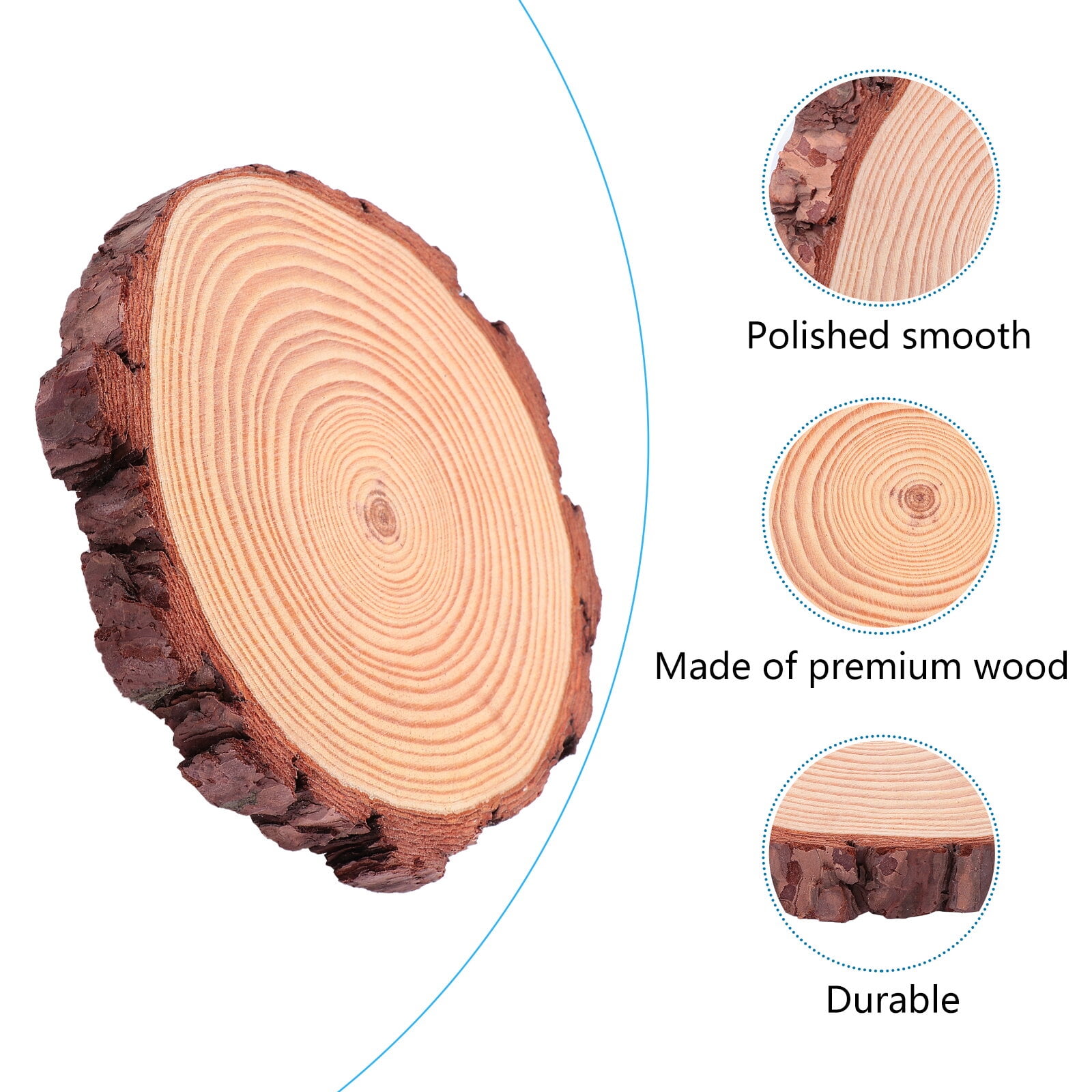 Natural Pine Wood Rounds Unfinished Wood Slices With Bark Log Discs Craft  Supplies -  Finland