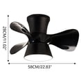 thumbnail image 3 of Black Led Ceiling Fan With Light Remote Control 3 Color Temperatures 6 Wind Levels For Bedroom Living Room 22.8X11 Inch, 3 of 9