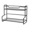 thumbnail image 3 of serony Kitchen Storage Rack Space Saving Multipurpose for Black Restaurant Household Desk Black 27.5x13x20cm, 3 of 5