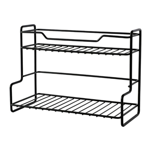 Estante de Almacenamiento de Cocina, Multiusos, Estable, Independiente, Organizador de Tocador de Baño, Estante de Especias para El Hogar, Cafetería, Negro