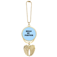 thumbnail image 1 of Hello My Partner Workmate Car Keychain Angel Wing Pendant, 1 of 4