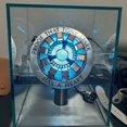 thumbnail image 5 of En existencia, Avenger Iron Man Mk1 Mk2 Arc Reactor Tony Stark Heart Of Mark, luz LED, superhéroe 1:1, juguetes de cosplay, lámpara de pecho, juguete de Navidad, 5 of 5
