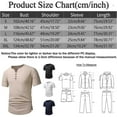 thumbnail image 2 of Mens Spring And Summer Cotton And Linen Short Sleeved Shirt Solid Color Single Button Up Collar Shirt, 2 of 4