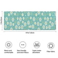 thumbnail image 3 of Turquoise Daisy Flower Yellow Centers Pattern Bathroom Rugs Mat,Non Slip Microfiber Bathroom Rug,Rubber Backing,Soft Bathroom Mats for Bathroom Floor,Tub and Shower,47x17in(120x43cm), 3 of 5