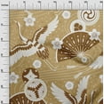 thumbnail image 3 of oneOone Polyester Spandex Light Brown Fabric Asian Japanese Pattern Sewing Material Print Fabric By The Yard 56 Inch Wide, 3 of 5